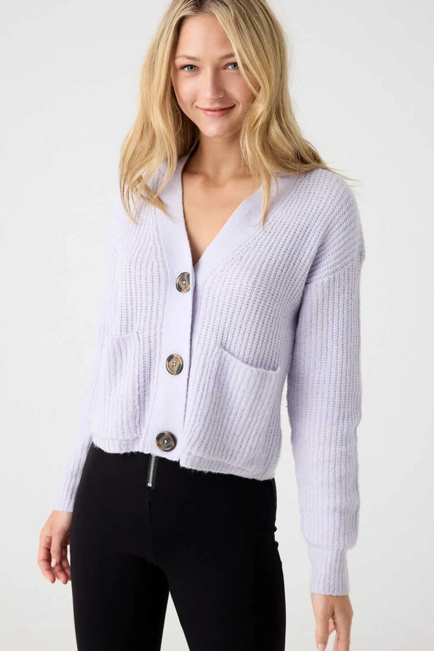 Casaco De Malha Com Bolsos