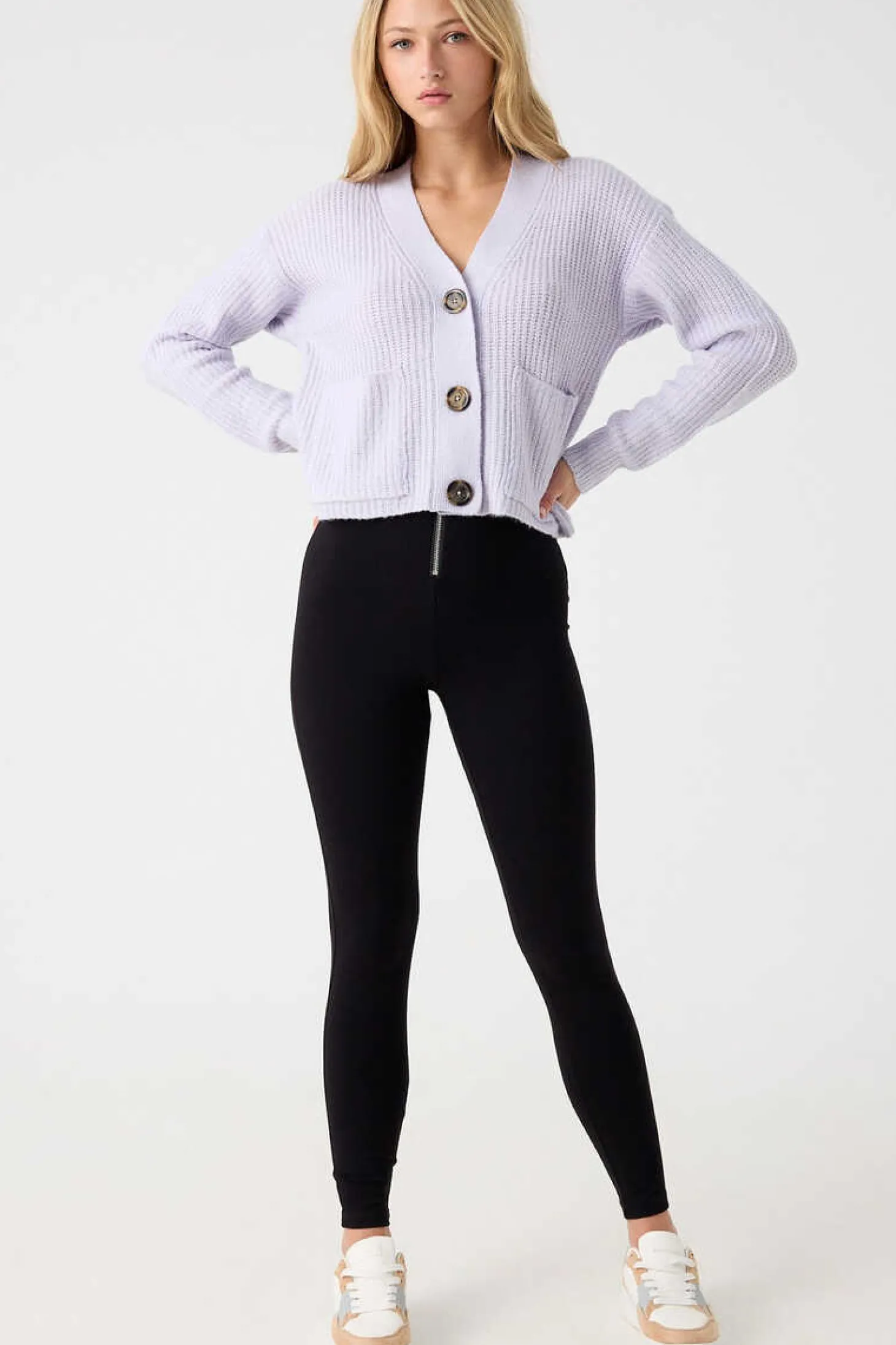 Casaco De Malha Com Bolsos