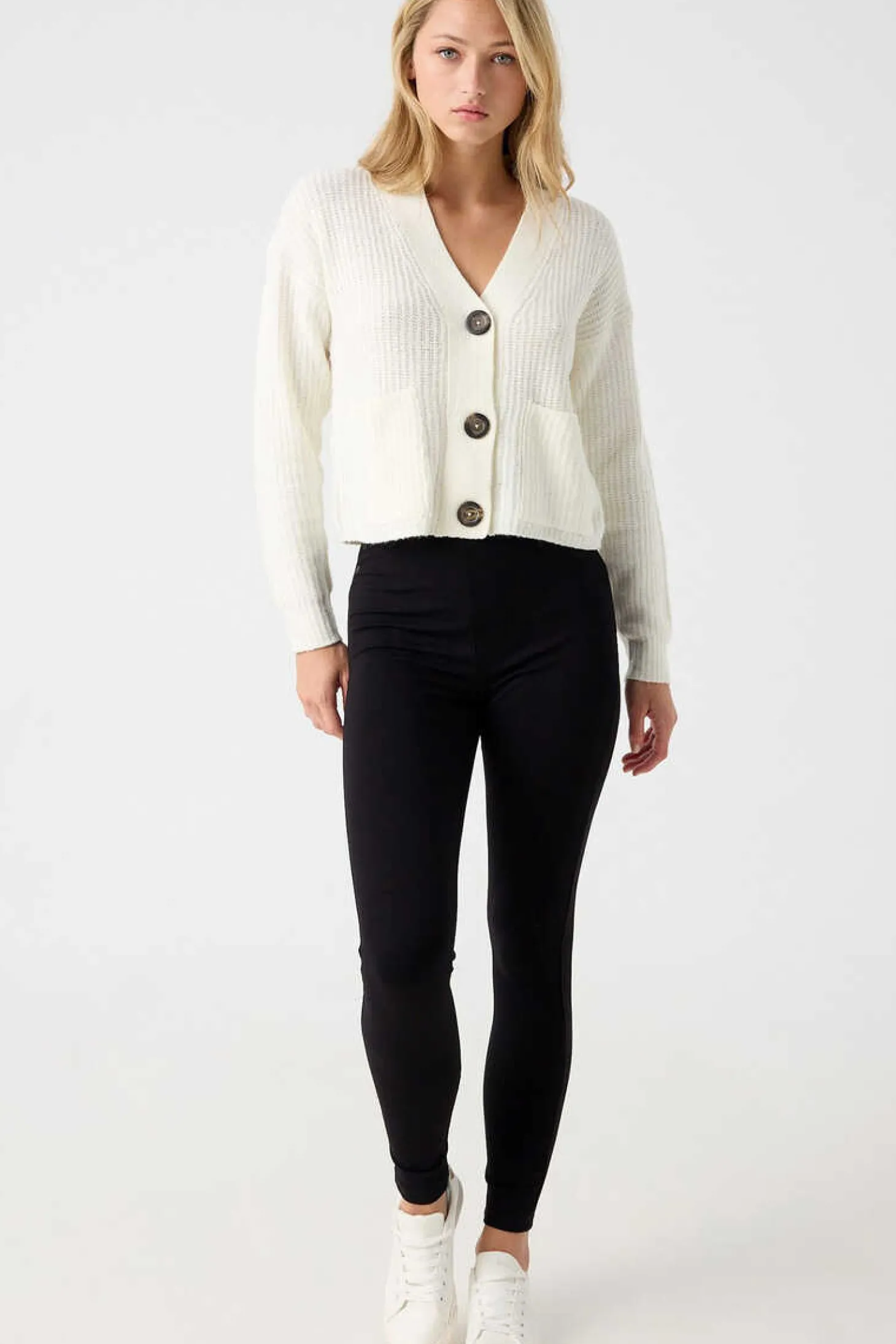 Casaco De Malha Com Bolsos