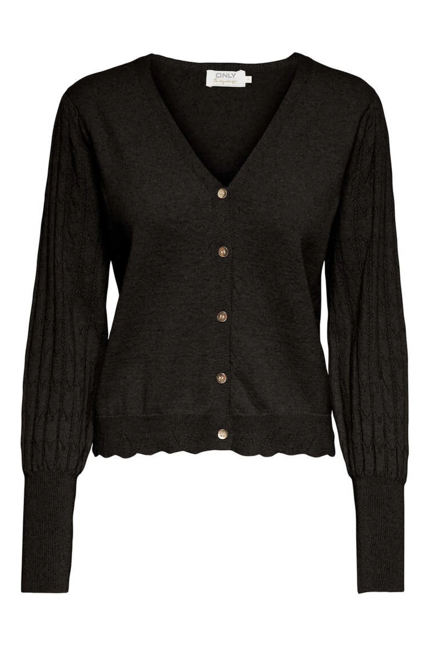 Casaco De Malha Com Mangas Bordadas