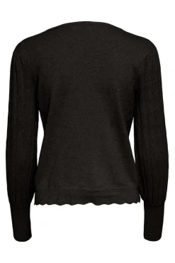 Casaco De Malha Com Mangas Bordadas