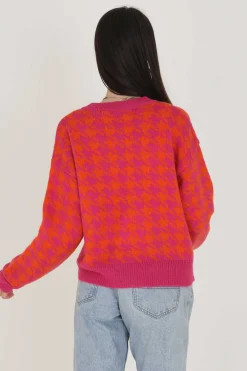 Casaco De Malha Com Pied-De-Poule