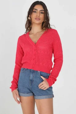 Casaco De Malha Troquelado.