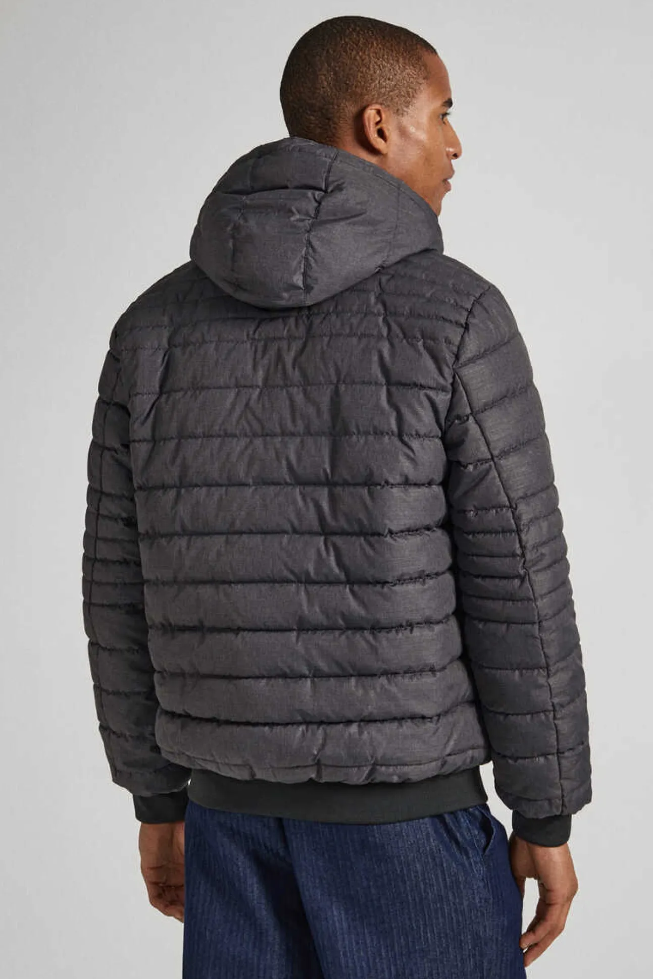 Casaco De Penas Acolchoado Jaspeado