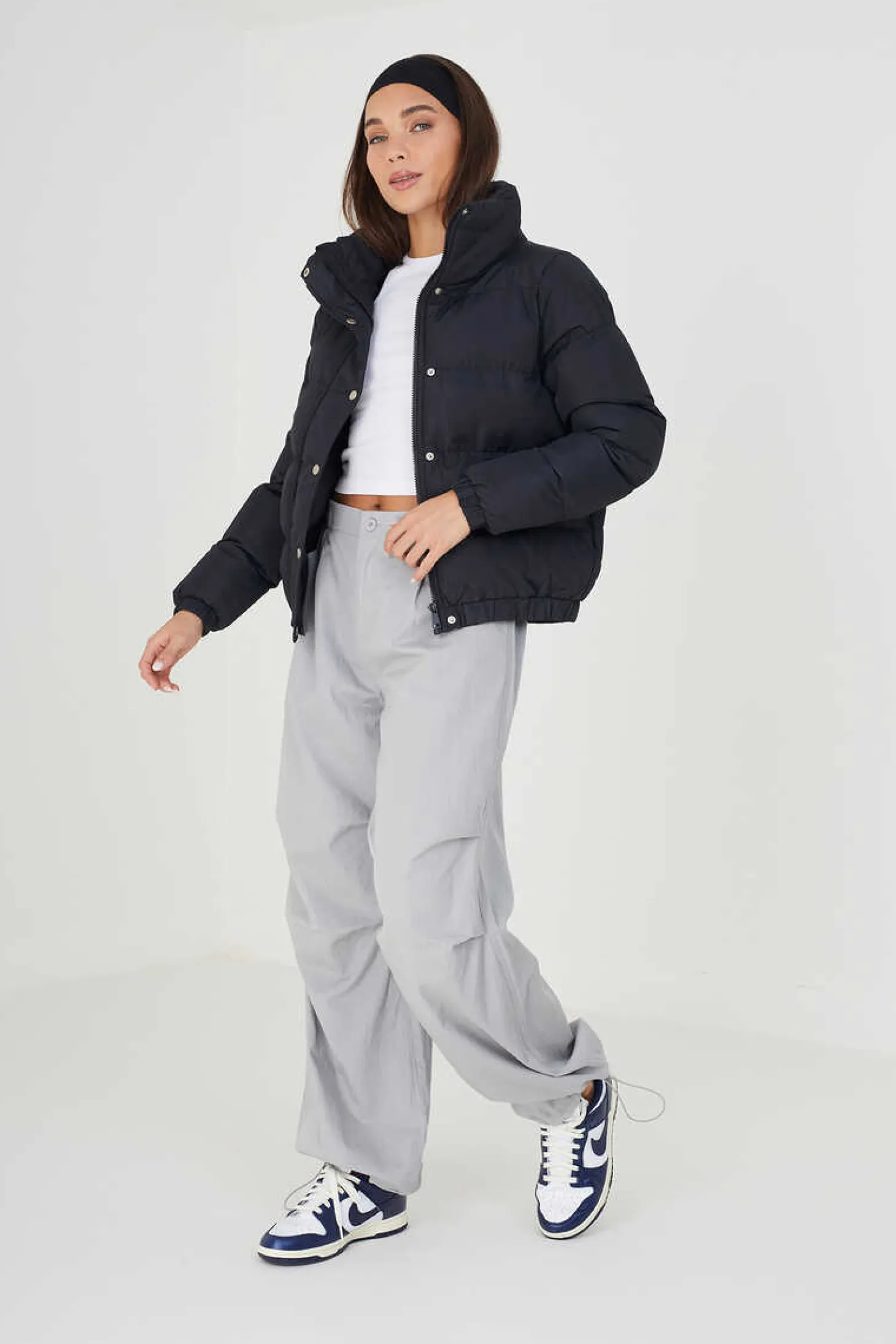 Casaco De Penas Acolchoado Automaticos