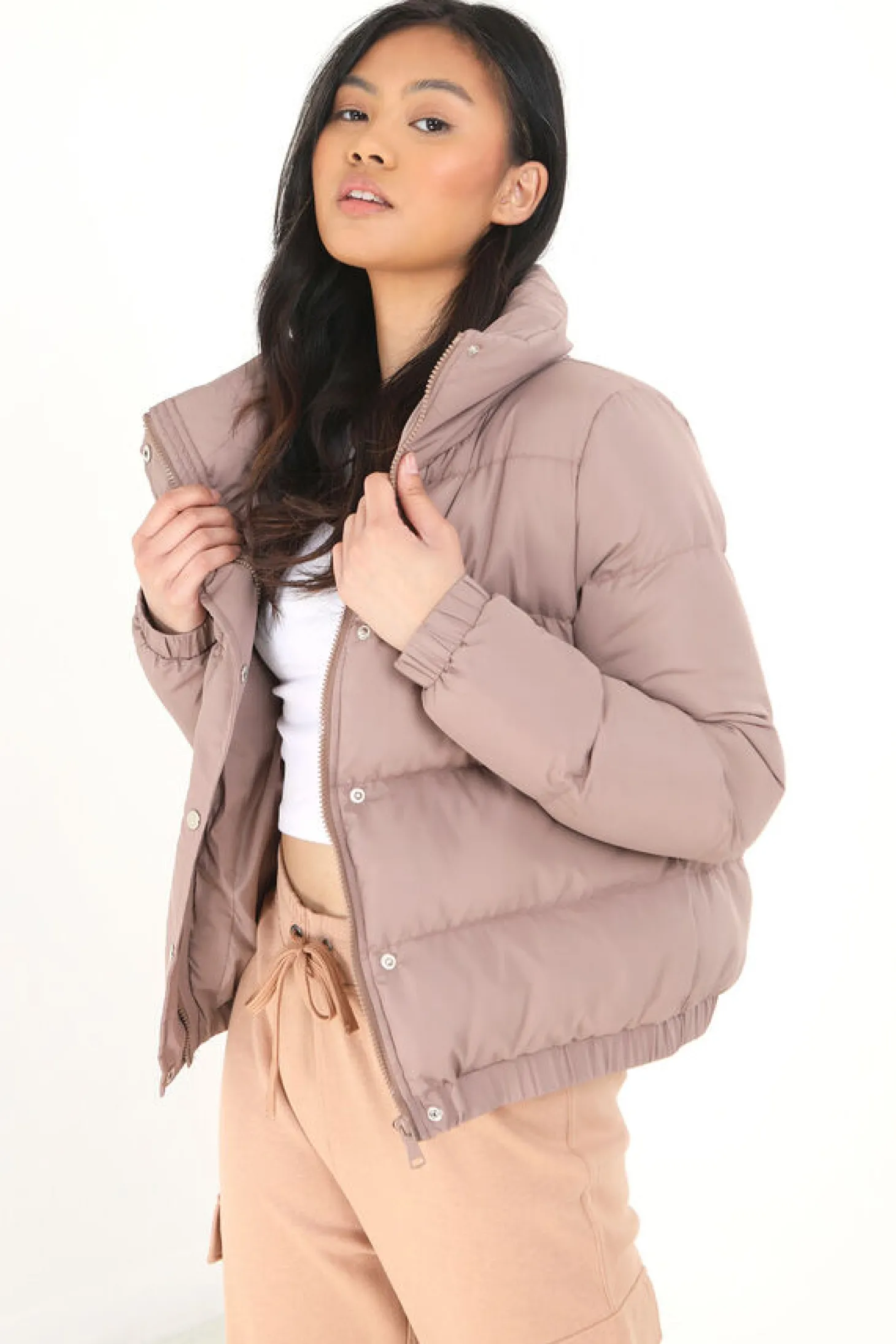 Casaco De Penas Acolchoado Automaticos