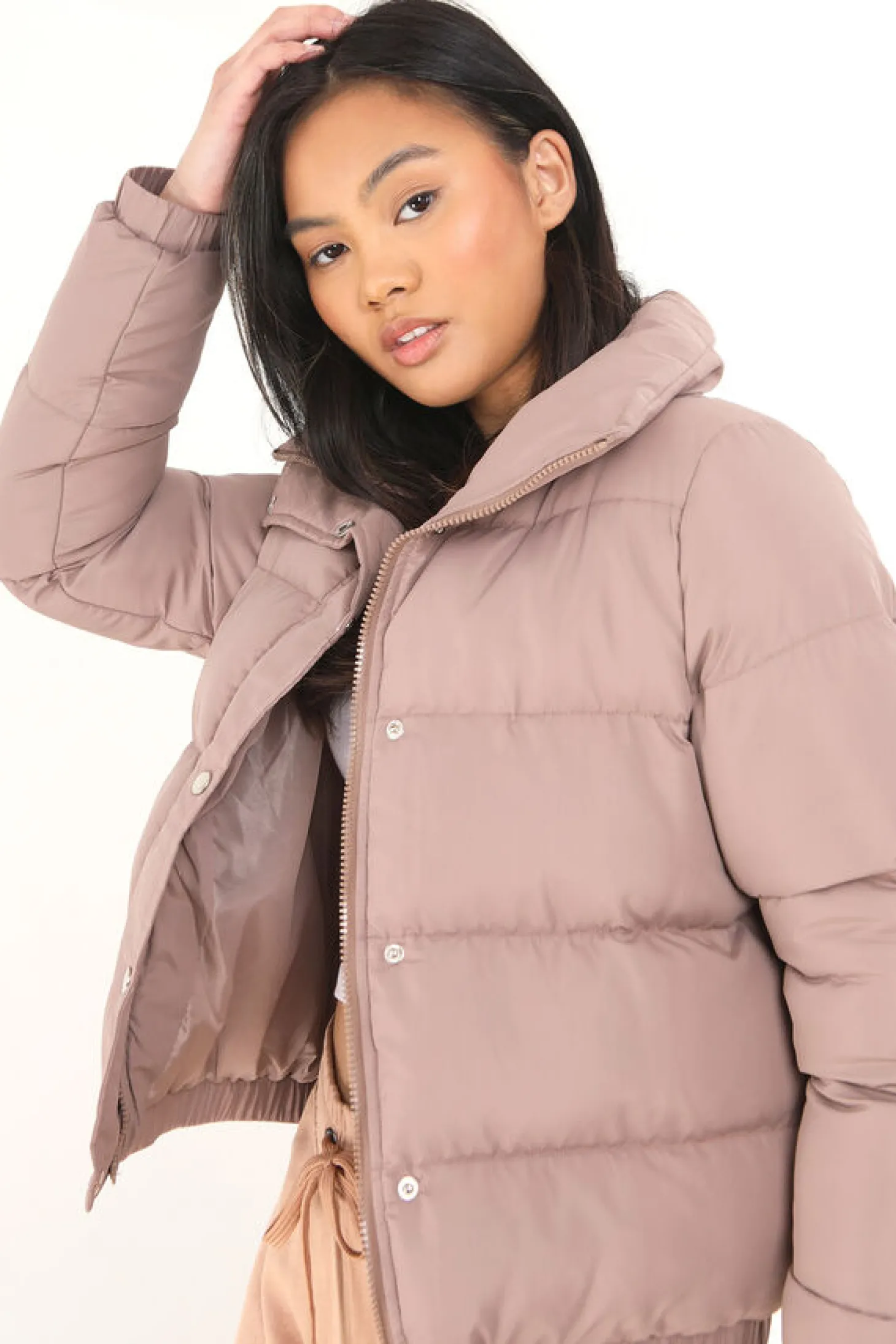 Casaco De Penas Acolchoado Automaticos