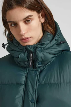 Casaco De Penas Acolchoado Capuz