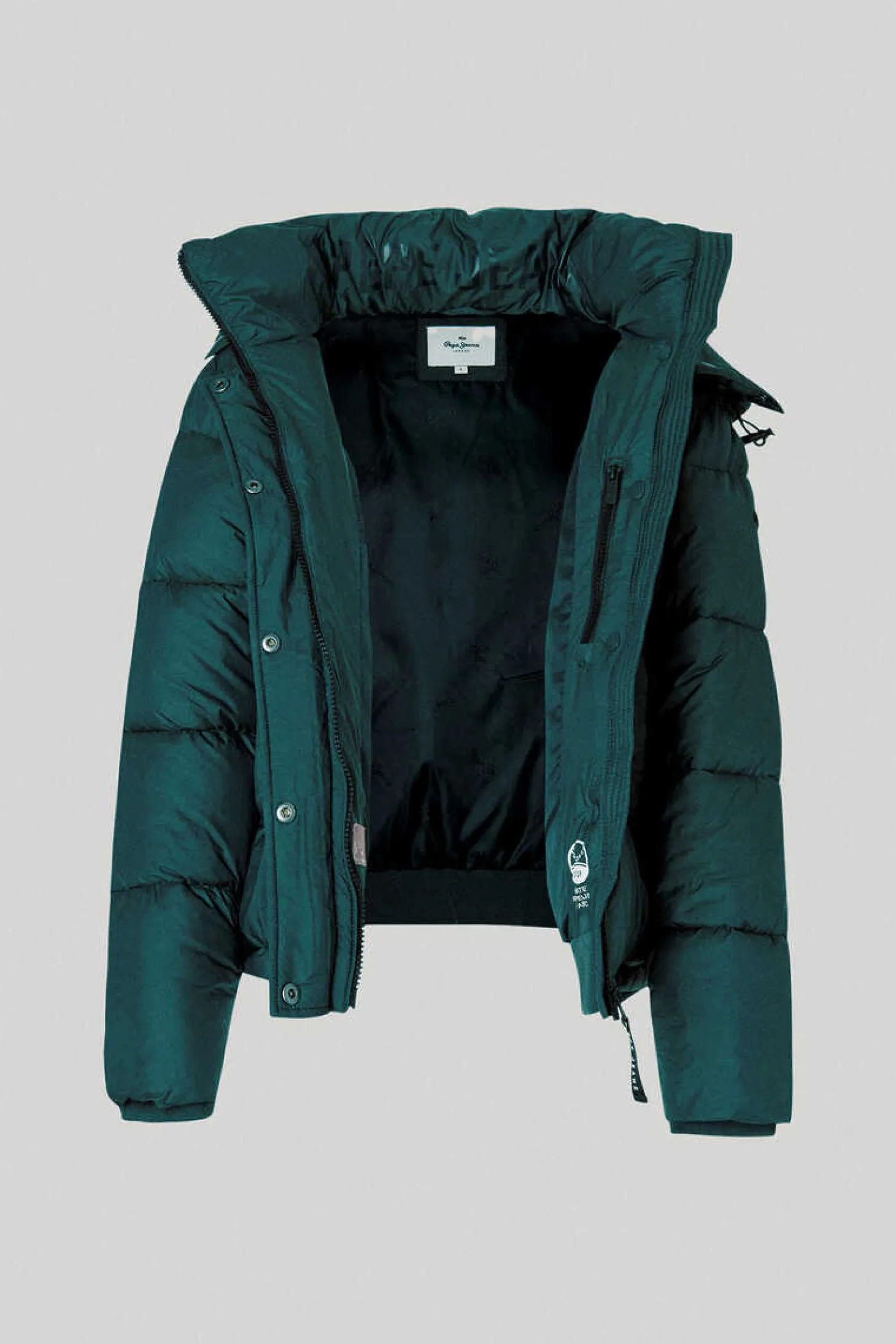 Casaco De Penas Acolchoado Capuz