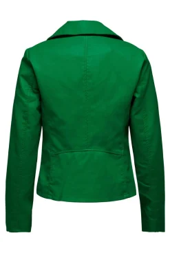 Casaco Estilo Biker Efeito Pele