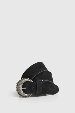 Cinto Camurca Fivela Redonda