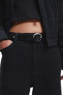 Cinto Couro Com Logo