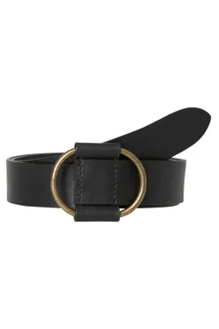 Cinto De Couro Com Fivela Redonda