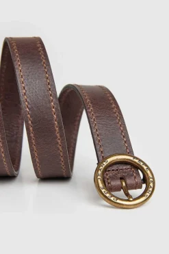 Cinto Pele Fivela Redonda