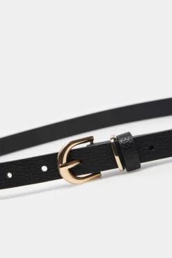 Cinto Textura Fivela Dourada
