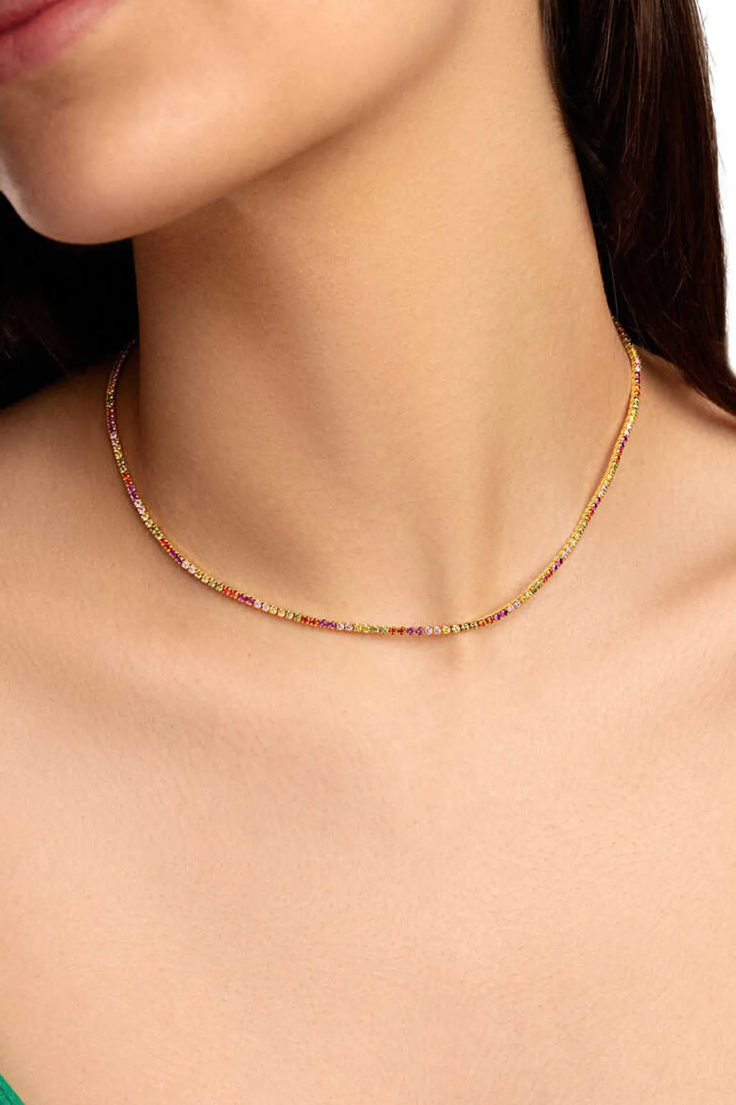 Colar Riviere Colors Ouro