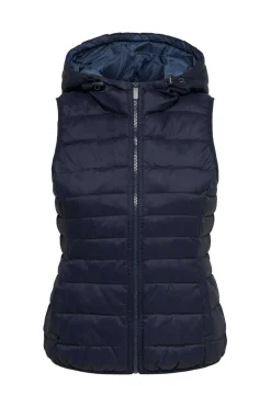 Colete Acolchoado Com Capuz.