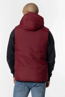 Colete Acolchoado Com Capuz Reversivel