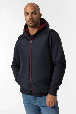 Colete Acolchoado Com Capuz Reversivel