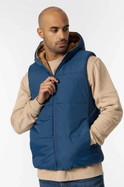 Colete Acolchoado Com Capuz Reversivel