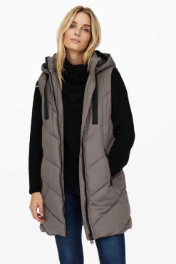 Colete Acolchoado Com Capuz