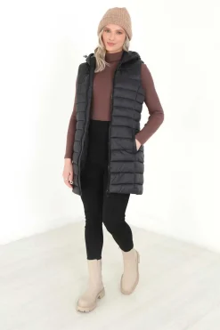 Colete Acolchoado Com Capuz