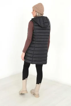 Colete Acolchoado Com Capuz