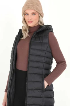 Colete Acolchoado Com Capuz