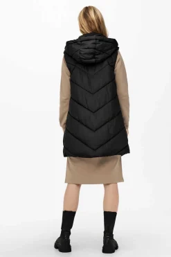 Colete Acolchoado Com Capuz