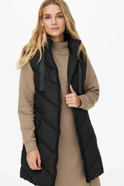 Colete Acolchoado Com Capuz