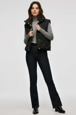 Colete Acolchoado Curto De Mulher