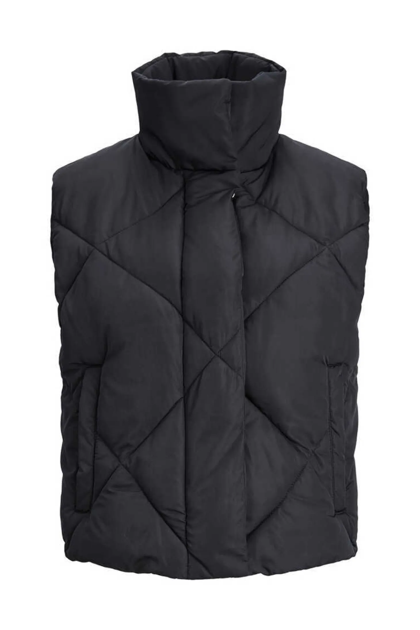 Colete Acolchoado Curto De Mulher