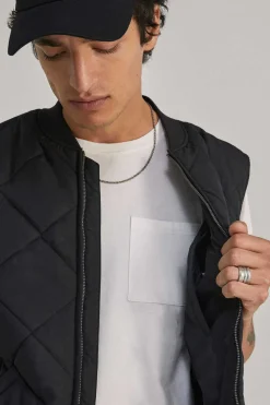 Colete Acolchoado Gola Bomber