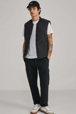 Colete Acolchoado Gola Bomber