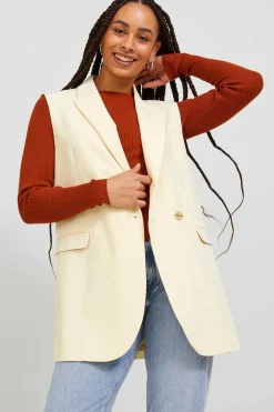 Colete Comprido Tecido Tayloring