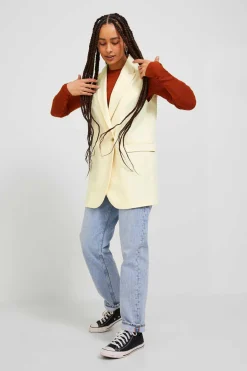 Colete Comprido Tecido Tayloring