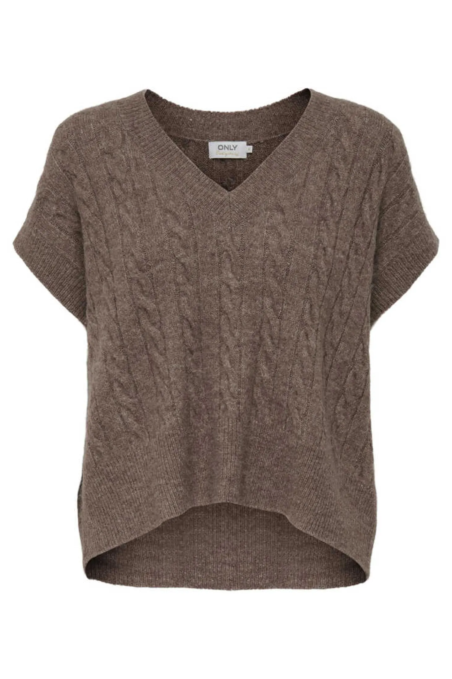 Colete De Malha De Gola Em Bico