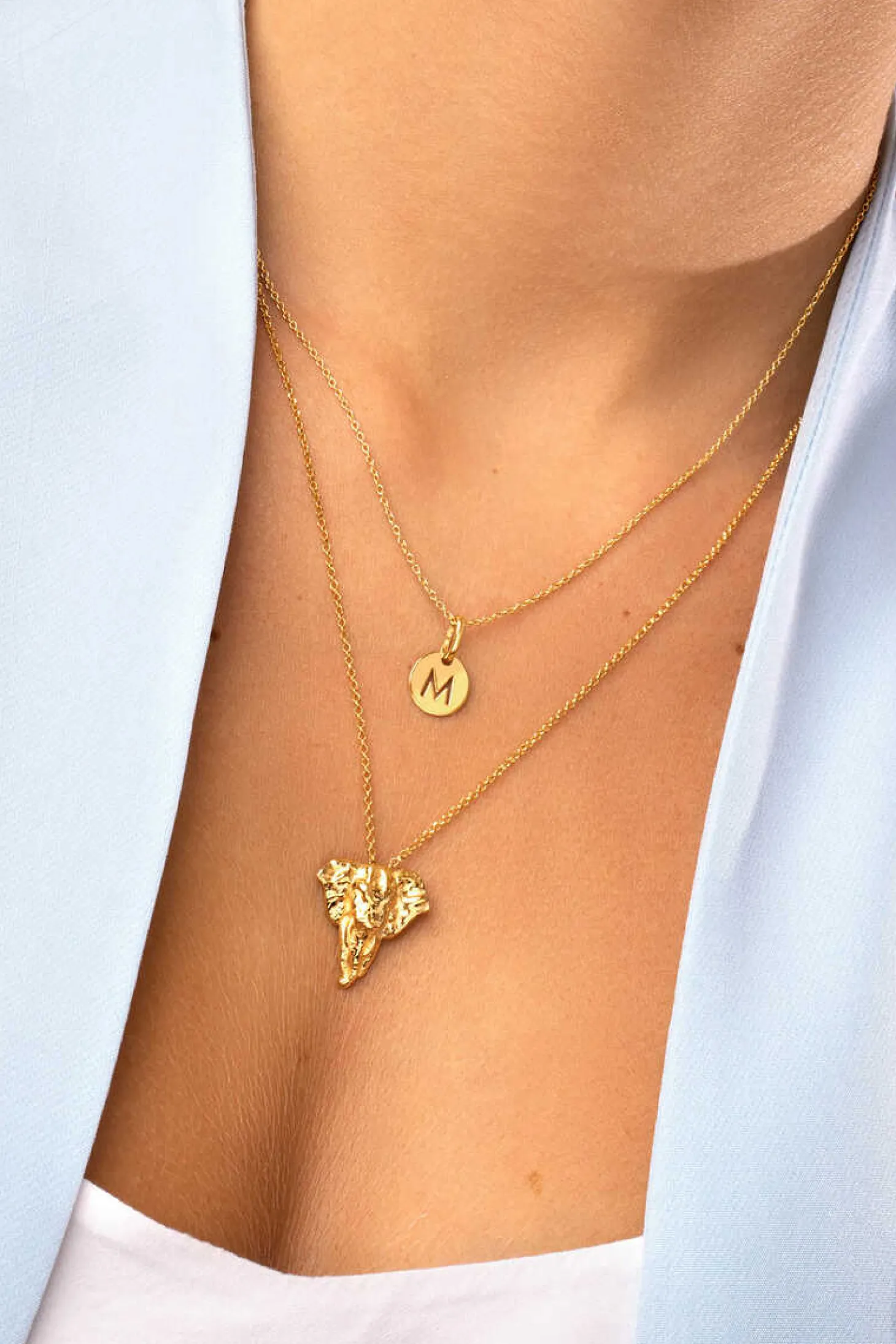 Collar Everything Plata Bano Oro