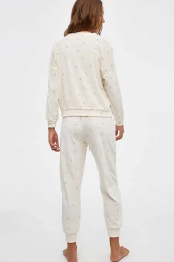 Conjunto Pijama Veludo Mulher