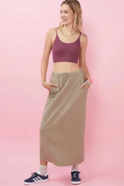 Crop Top Alcas Duplas Sem Costuras Cor-De