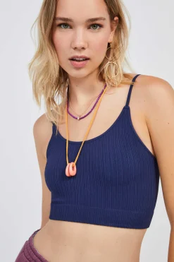 Crop Top Alcas Duplas Sem Costuras Verde-Claro