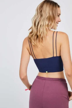 Crop Top Alcas Duplas Sem Costuras Verde-Claro