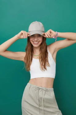 Crop Top Alcas Duplas Sem Costuras Azul-Claro