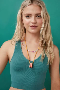 Crop Top Decote V Sem Costuras Claro