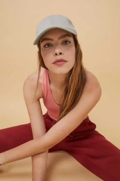 Crop Top Decote V Sem Costuras Vermelho-Escuro