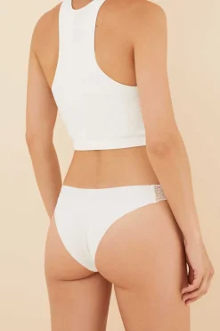 Cuequinha Brasileira Microfibra Renda Branca