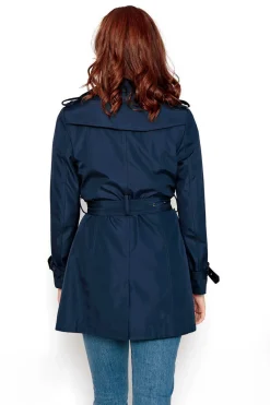 Gabardina Abotoada Com Cinto