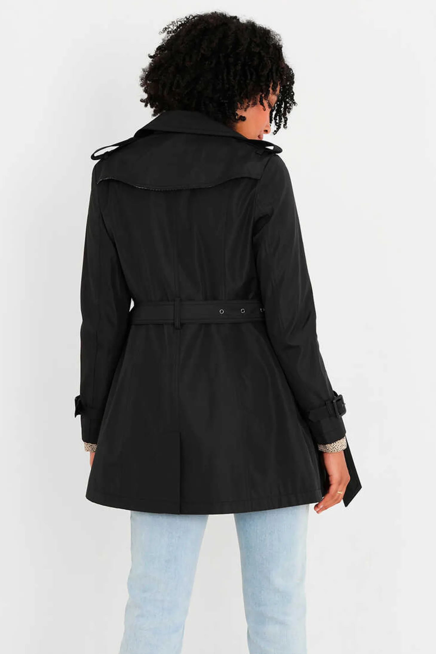 Gabardina Abotoada Com Cinto