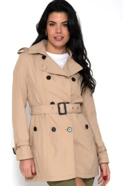 Gabardina Abotoada Com Cinto