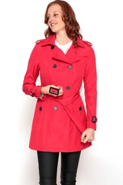 Gabardina Abotoada Com Cinto